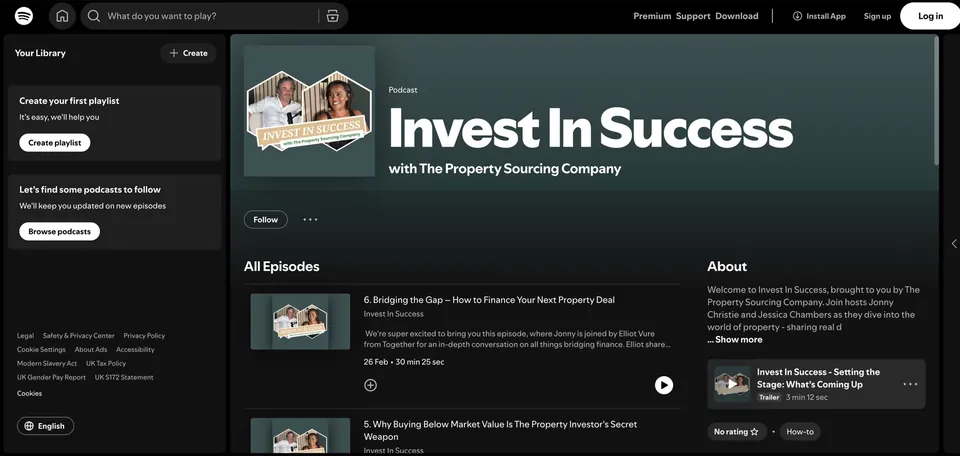 Invest In Success podcast series on Spotify