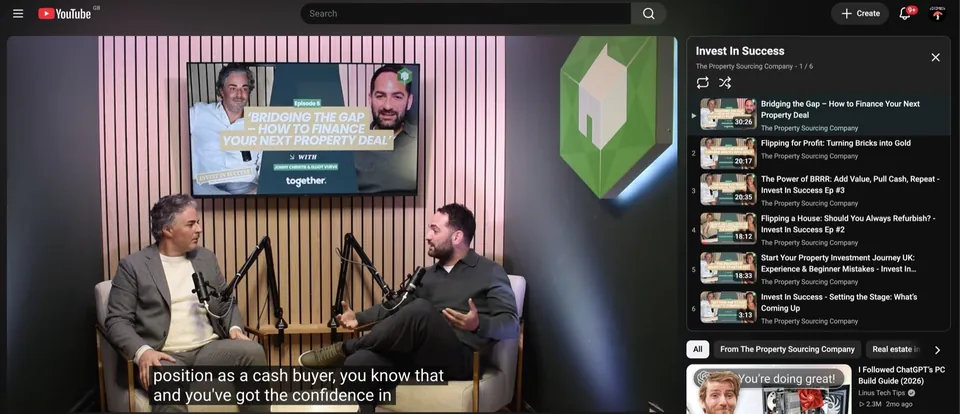 Invest In Success video podcast episode and series playlist on YouTube